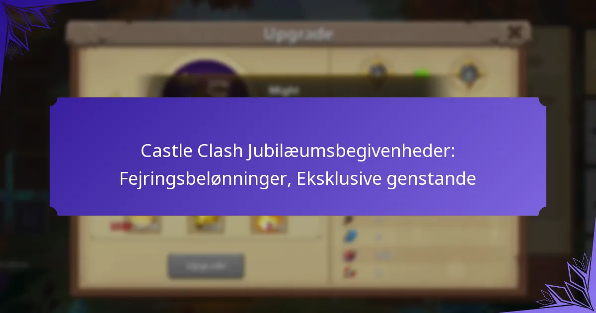 Castle Clash Jubilæumsbegivenheder: Fejringsbelønninger, Eksklusive genstande